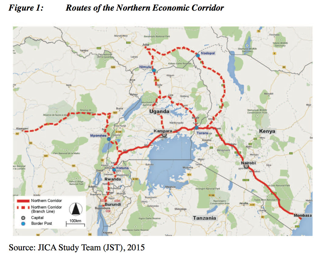 Figure 1: Routes of the Northern Economic Corridor